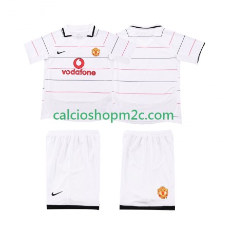Manchester United 2003 2006 Retro Bambino Maglia Terza Manica Corta